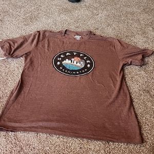 Brown Seattle Washington t shirt